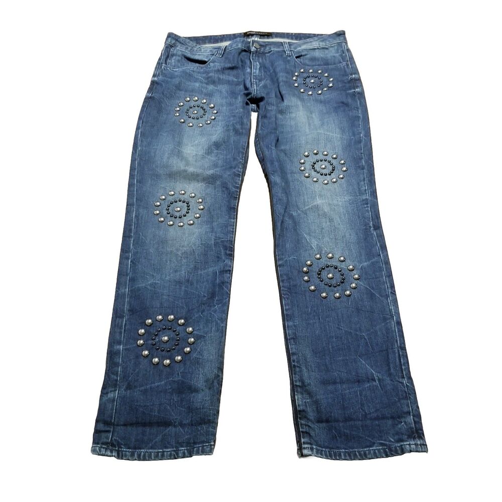 Brockenbow Jeans Women's Size 30 Charlotte Boyfriend Ceremony Beaded (35x29.5)